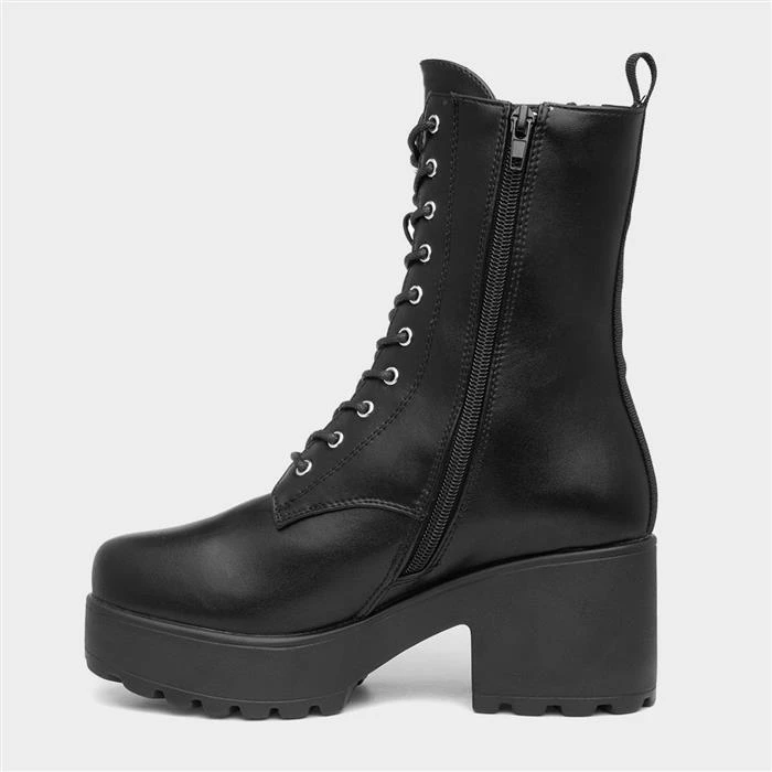 Sedai Sutton Womens Black Chunky Heeled Boot - Image 2