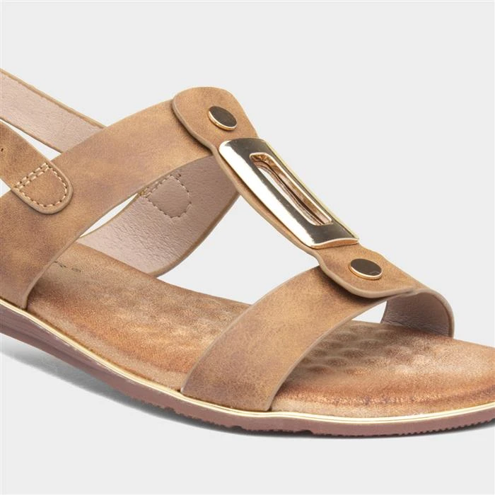 Lunar Adora Womens Tan Sandal - Image 4
