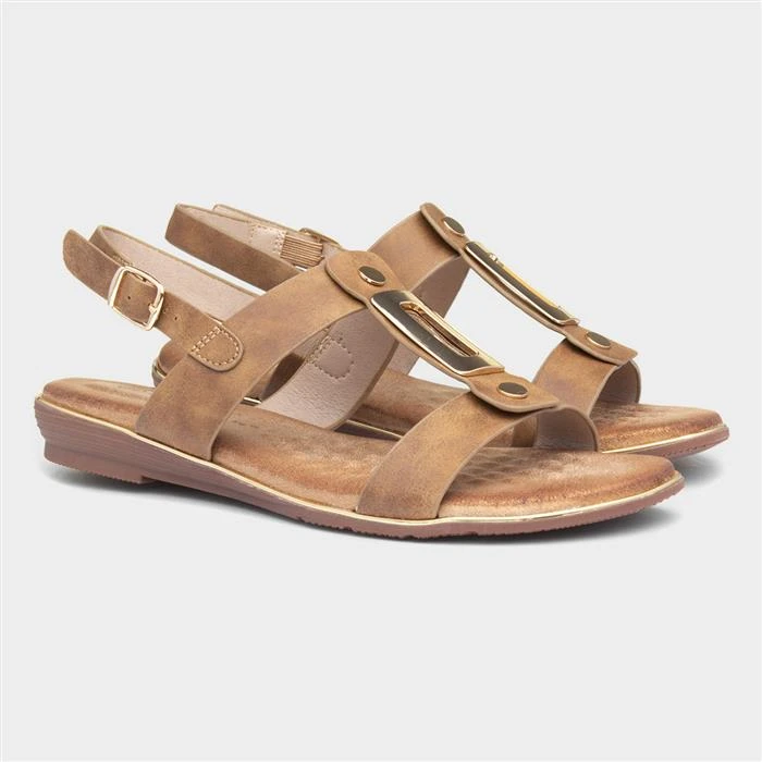 Lunar Adora Womens Tan Sandal - Image 5