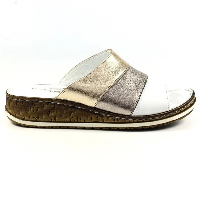 Lunar Appleby Womens Metallic Pewter Mule Sandal