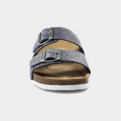 Lazy Dogz Roco Womens Navy Glitter Suede Sandal