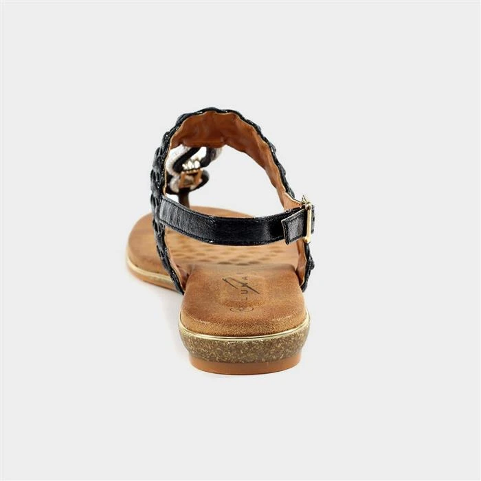 Lunar Dawley Womens Black Toe Post Sandal - Image 2