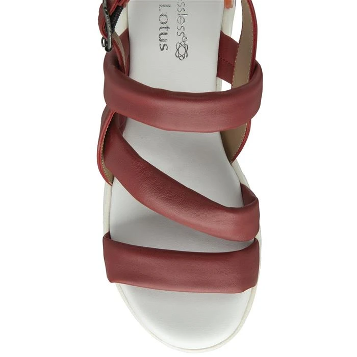 Lotus Fionne Womens Red Leather Strappy Sandal - Image 3