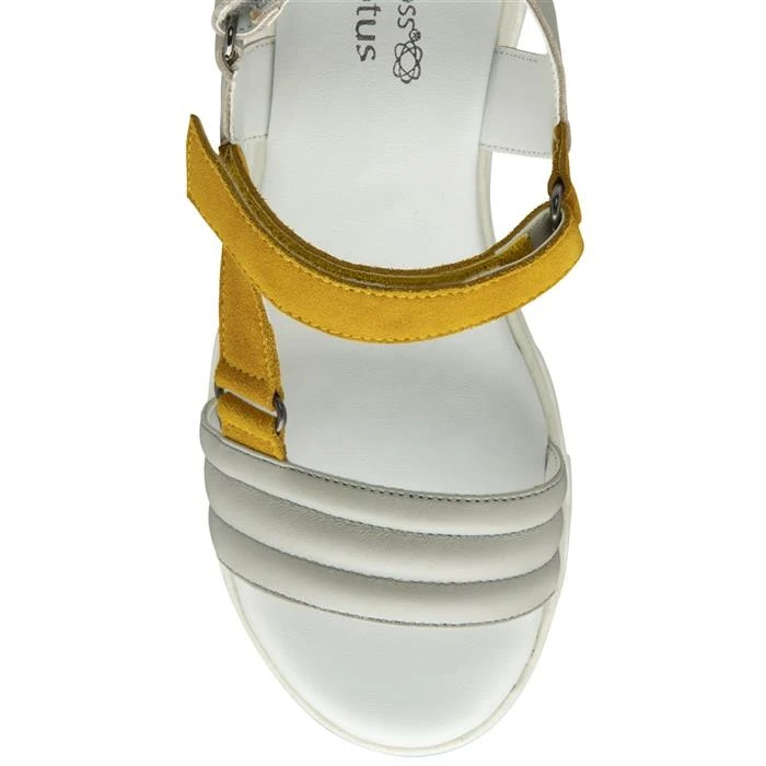 Lotus Verena Womens Grey Leather Chunky Sandal - Image 3