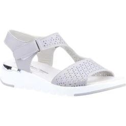 Fleet & Foster Valencia Womens Grey Leather Sandal