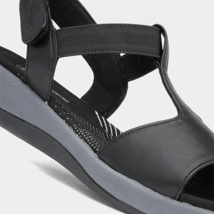 Hush Puppies Sylvie Womens Black Leather Sandal - Image 4