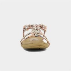 Lilley Womens Beige Multi Floral Sandal
