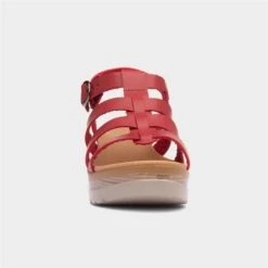 Lilley & Skinner Jakarta Womens Red Wedged Sandal
