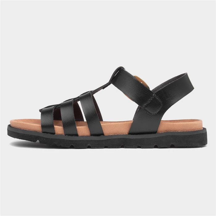 Heavenly Feet Saltwater Womens Black Sandal - Image 2