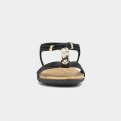 Lotus Rennes Womens Black Flat Sandal