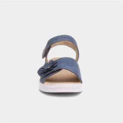 Softlites Womens Blue Flower Sandal