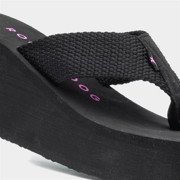 Rocket Dog Diver Womens Black Wedged Sandal - Image 4