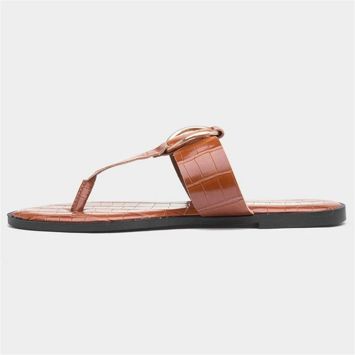 Dunlop Kendall Womens Tan Toe Post Sandal - Image 2