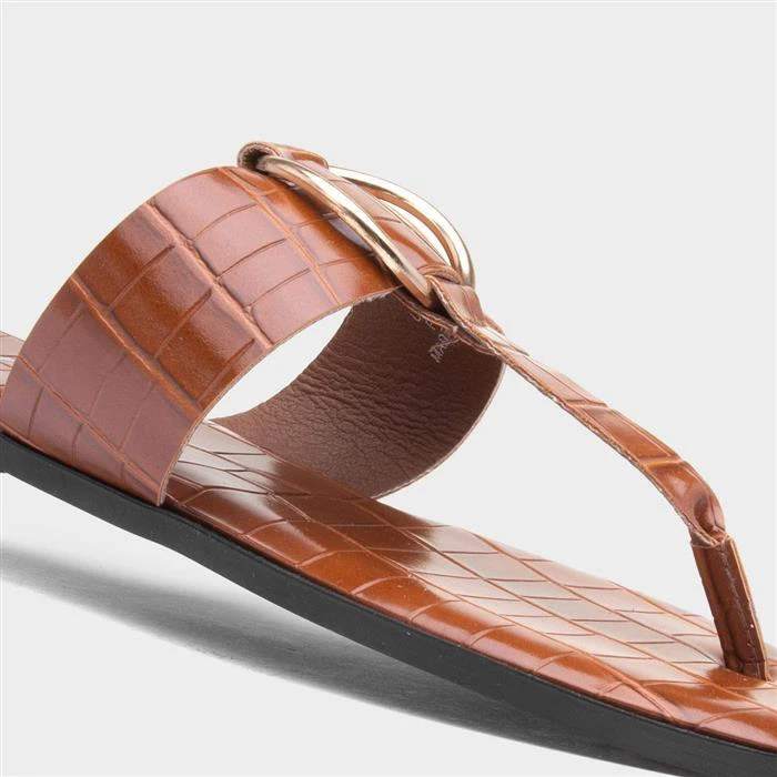 Dunlop Kendall Womens Tan Toe Post Sandal - Image 4