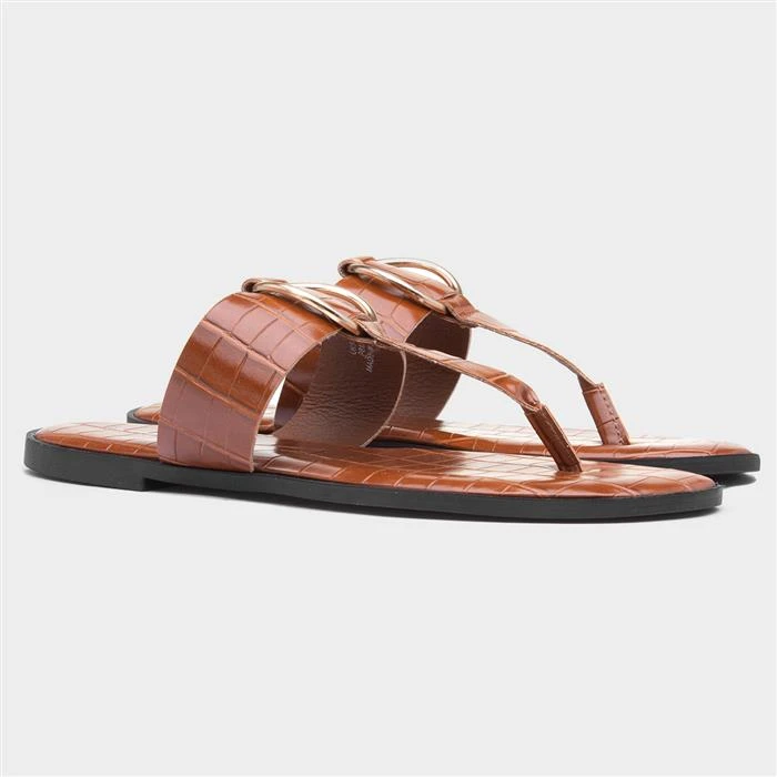 Dunlop Kendall Womens Tan Toe Post Sandal - Image 5