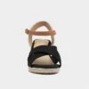 Dunlop Natalie Womens Black Wedge Sandal