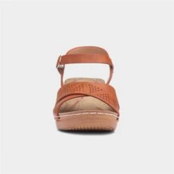 Topway Womens Tan Wedged Sandal