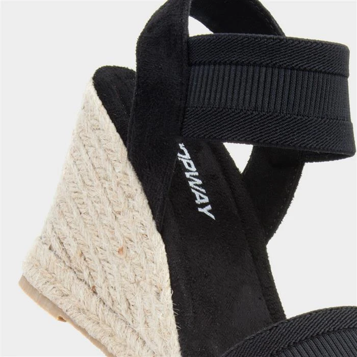 Topway Womens Black Wedge Sandal - Image 4