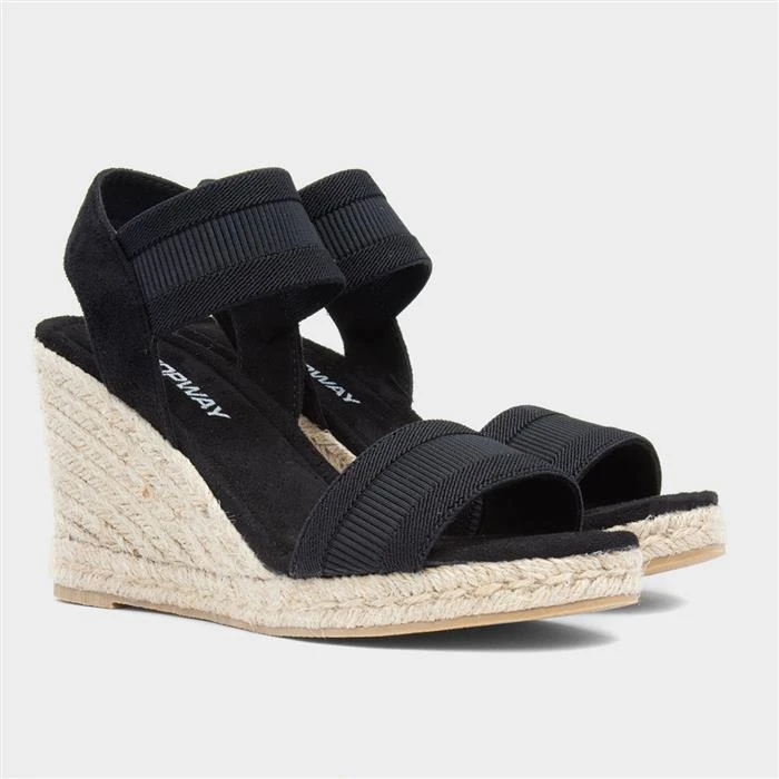 Topway Womens Black Wedge Sandal - Image 5
