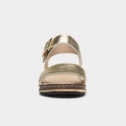 Hush Puppies Ellie Womens Gold Leather Sandal
