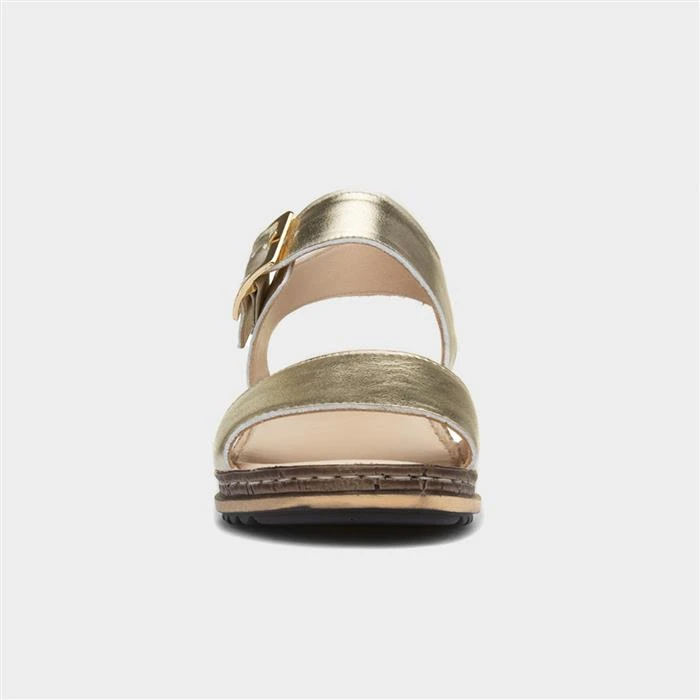 Hush Puppies Ellie Womens Gold Leather Sandal