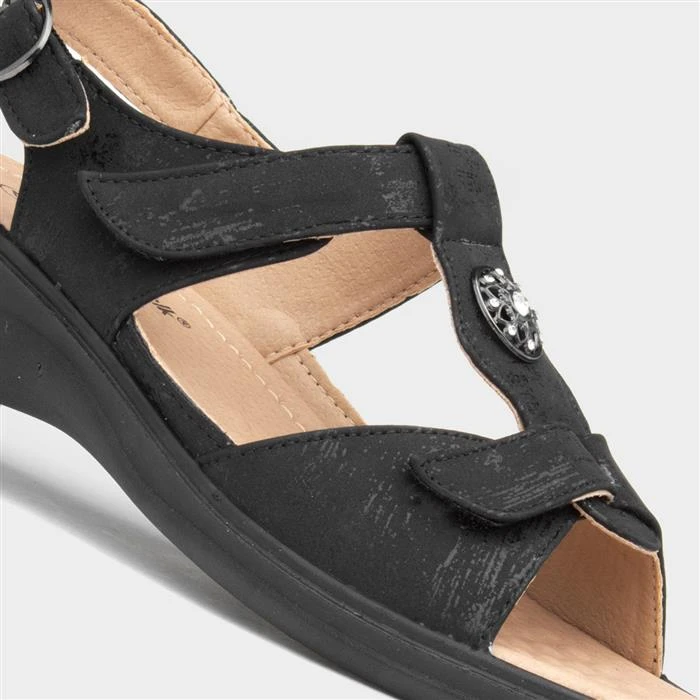 Cushion Walk Starlet Womens Black Sandal - Image 4