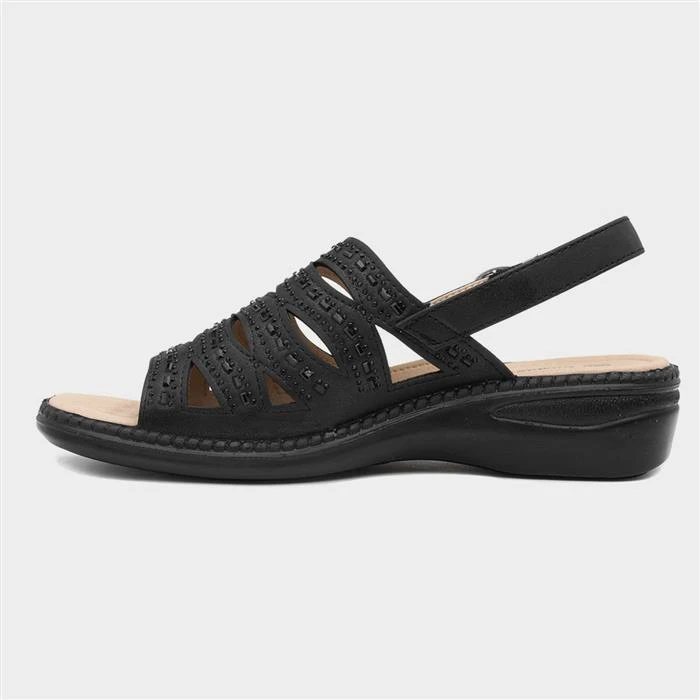 Cushion Walk Kaz Black Strappy Sandal - Image 2