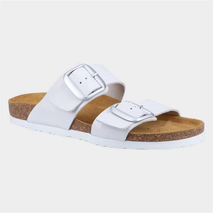 Hush Puppies Kimberly Womens White Mule Sandal