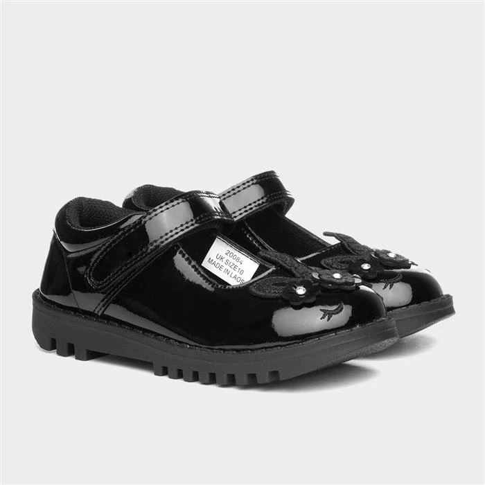 Buckle My Shoe Castle Girls Black Unicorn Shoe - Image 5