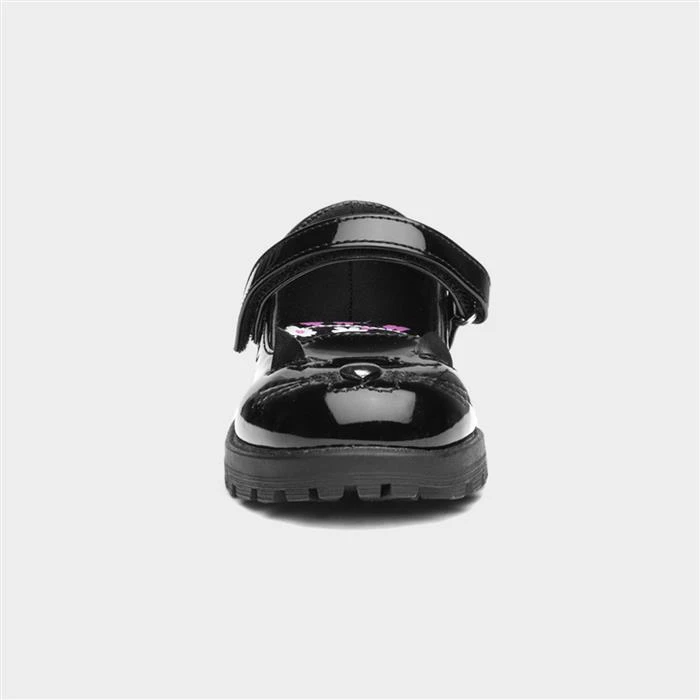 Walkright Lucy Kids Black Patent Cat Face Shoe