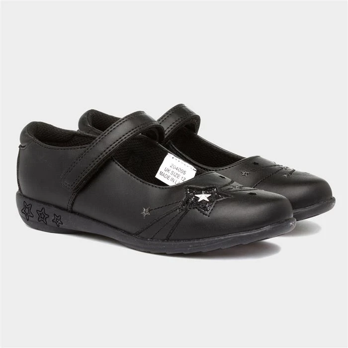 Buckle My Shoe Jamaica Girls Black Bar Shoe - Image 5