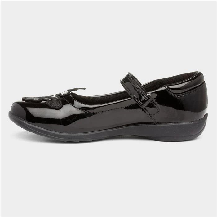 Buckle My Shoe Girls Patent Bar Shoe In Black - Image 2
