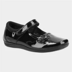 Hush Puppies Jessica Kids Black Leather Shoe