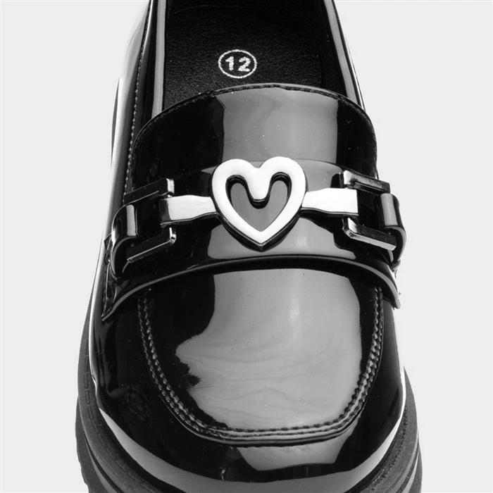 Lilley Una Kids Black Patent Loafer - Image 4