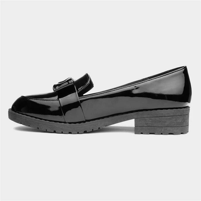 Lilley Cath Girls Black Patent Loafer - Image 2