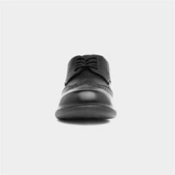 Hush Puppies Bridget Snr Kids Black Leather Shoe