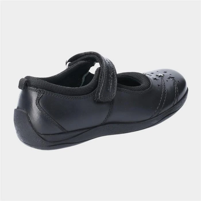 Hush Puppies Amber Senior Kids Black Leather Shoe - Image 2