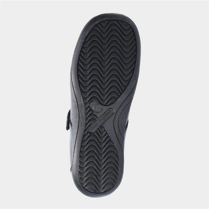 Hush Puppies Amber Senior Kids Black Leather Shoe - Image 3