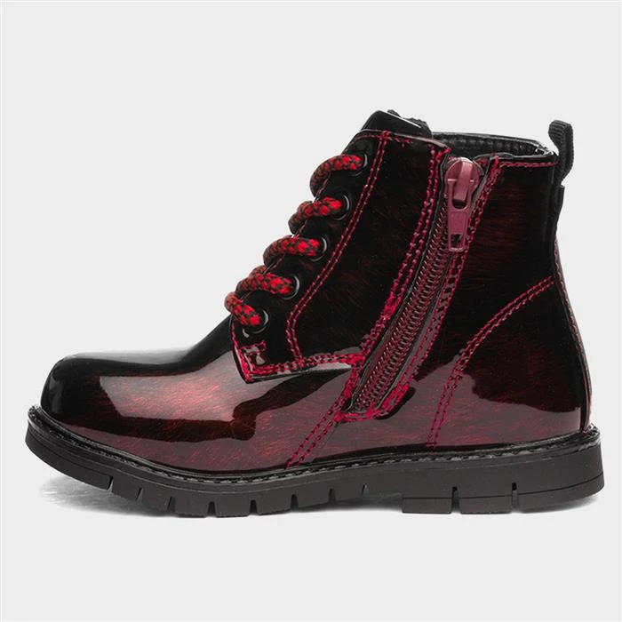 Chatterbox Chrissy Girls Burgundy Ankle Boot - Image 2