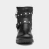 Walkright Girls Black Studded Ankle Boot