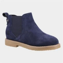 Hush Puppies Mini Maddy Kids Blue Leather Boot
