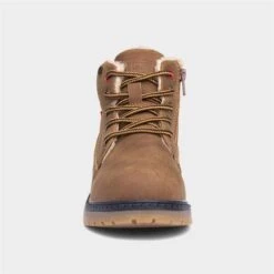 Sprox Kids Brown Camo Zip And Lace Up Boot