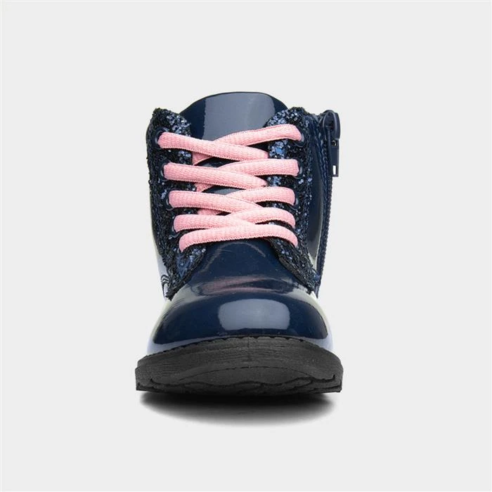 Buckle My Shoe Teena Kids Navy Rainbow Boot