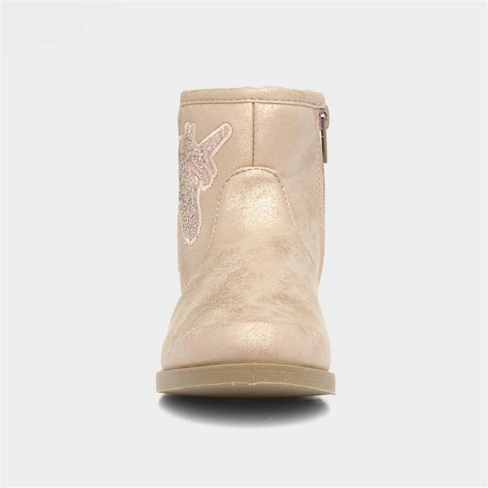 Buckle My Shoe Girls Kids Pink Unicorn Ankle Boot