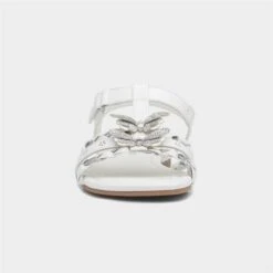 Walkright Kids White And Silver Butterfly Sandals