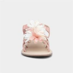 Walkright Girls Pink Chiffon Flower Sandals