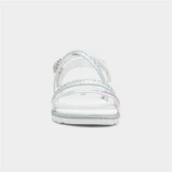 Walkright Girls Silver Iridescent Strappy Sandal