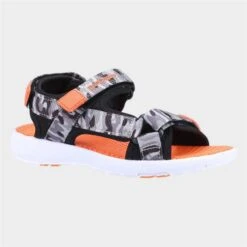 Hush Puppies Miles Kids Orange Camo Print Sandal