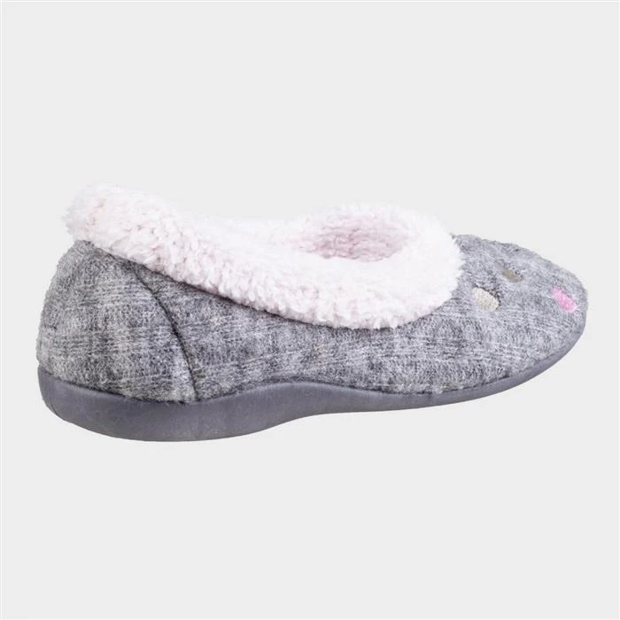 Fleet & Foster Alaska Womens Grey Slipper - Image 2
