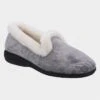 Fleet & Foster Adelaide Womens Grey Velour Slipper